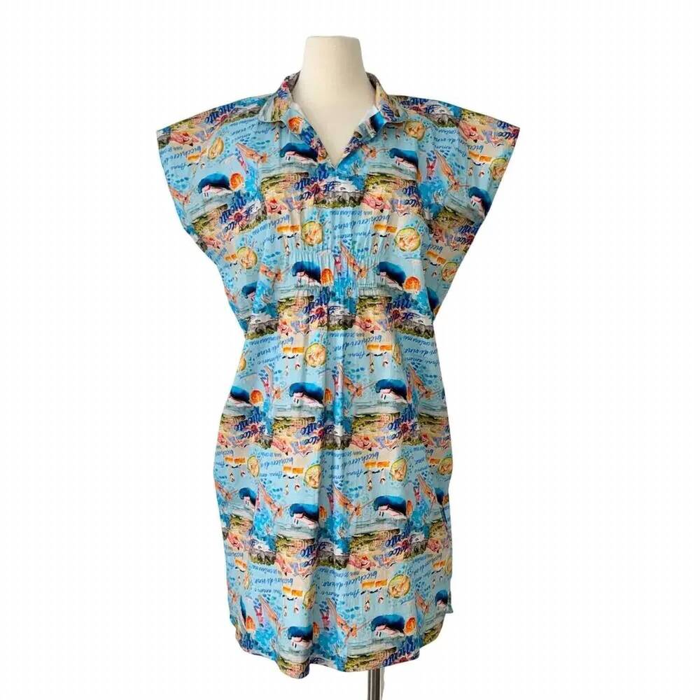 NEW HOLLY SHAE DESIGN women's adair caftan dress in italian summer